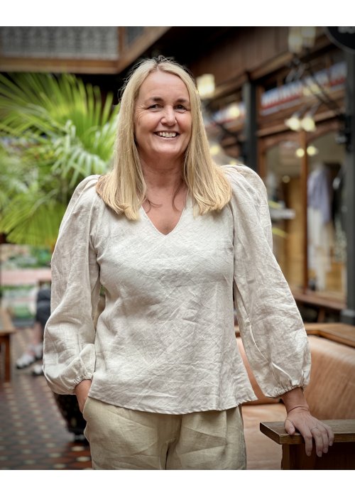 State of Embrace | Linen Bias Top | Hue 